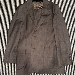 Brooks Brothers Brown Glen Plaid Suit